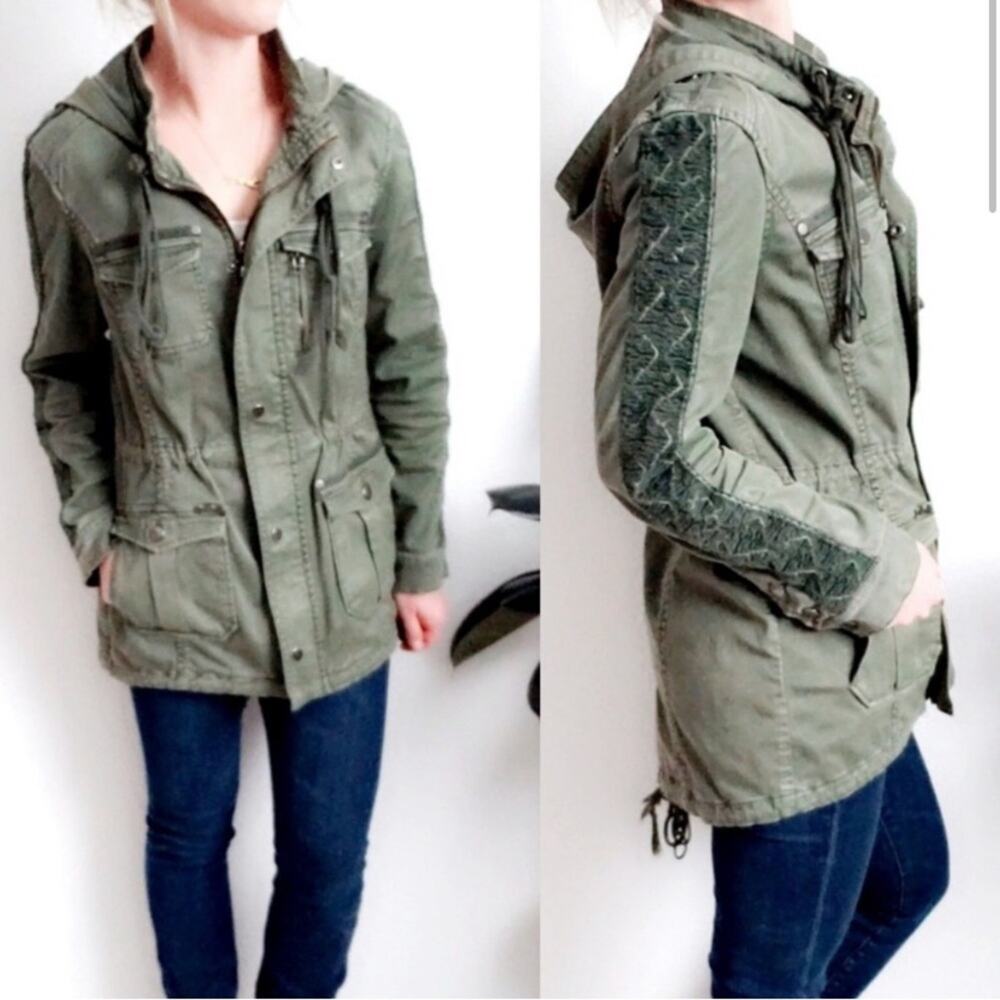 Anthropologie Hei‎ Hei Anorak Military Utility Chore Coat Jacket